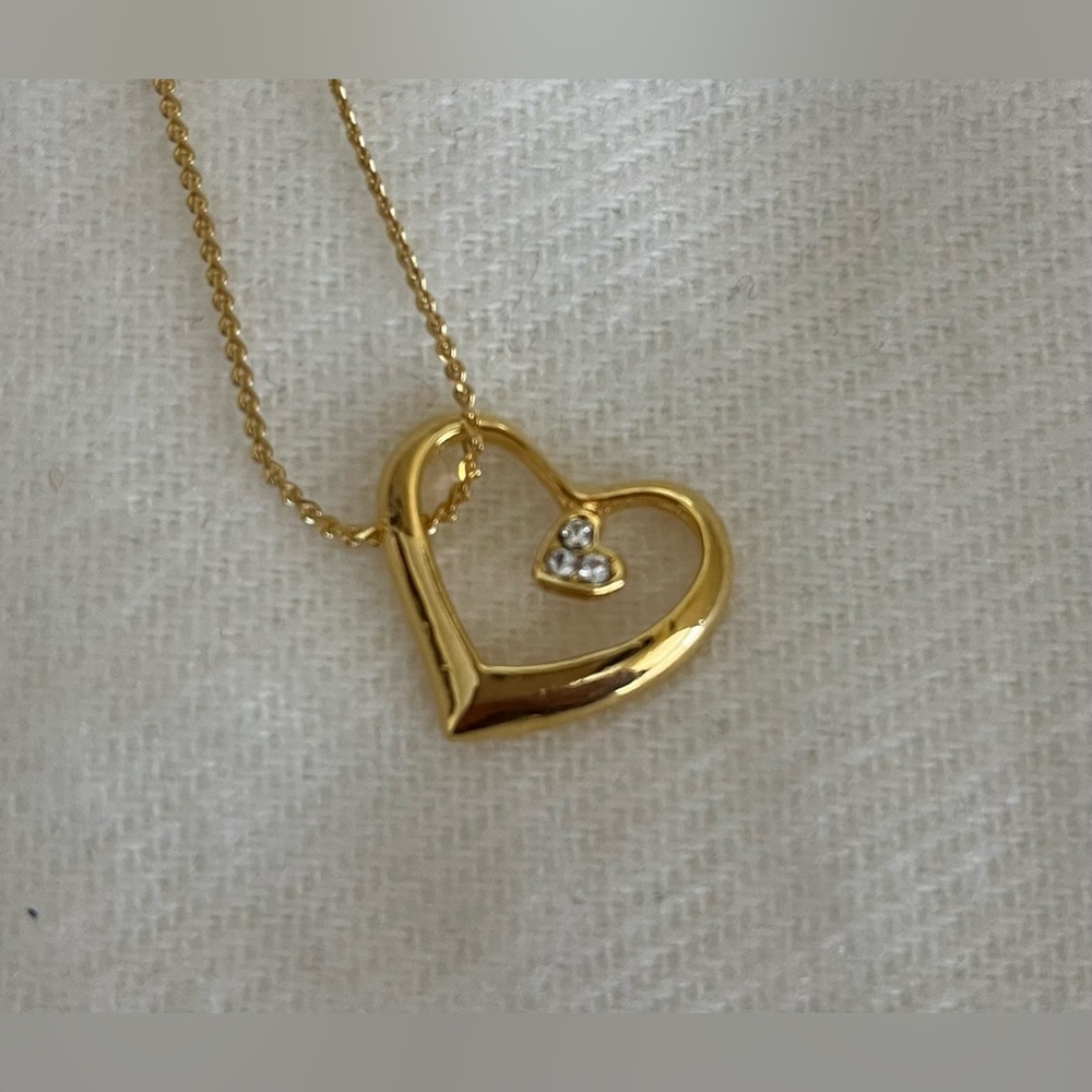 Heart Goldtone Necklace